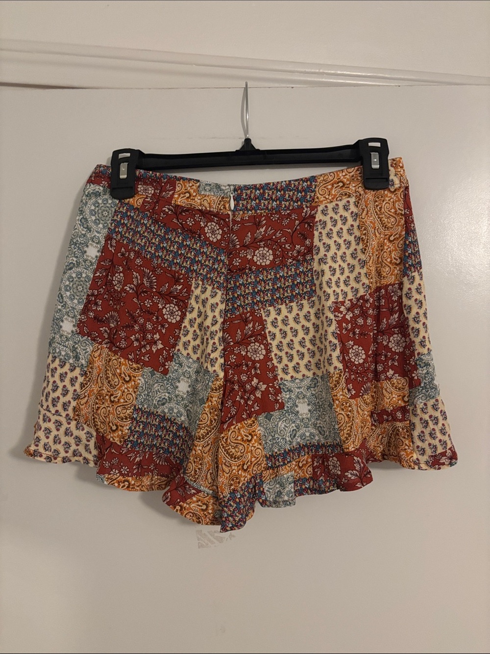 Altar'd State Rust Multi Patchwork Skorts - Picture 3 of 5
